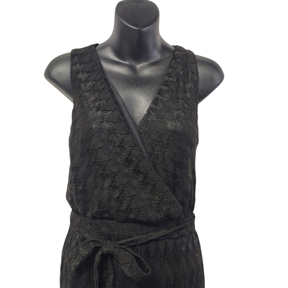 Francesca's Womens Black Lace Vneck Sleeveless Belated Romper Jumpsuits XS NWT - Picture 3 of 10